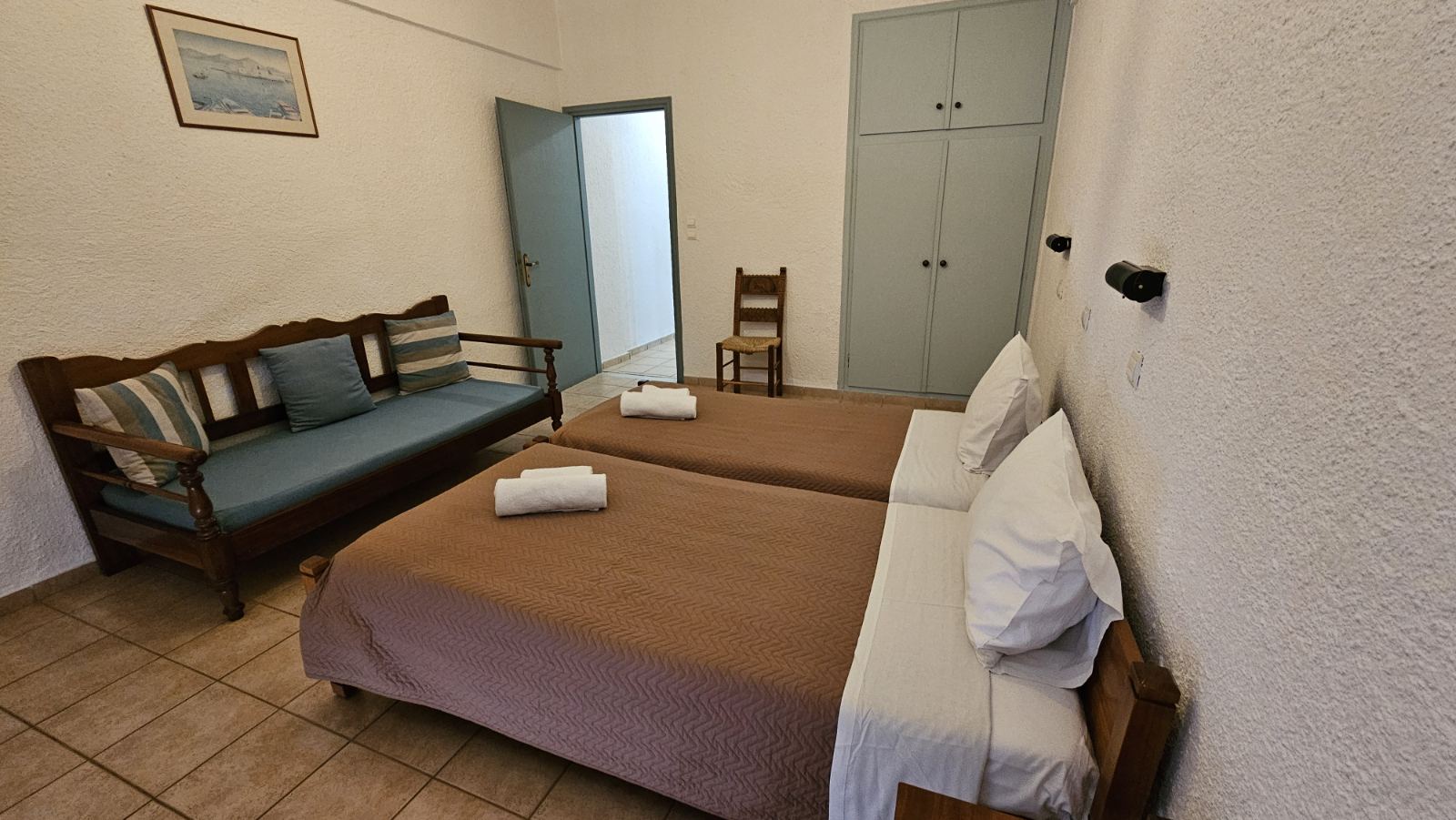 Interior of a standard apartment in Elounda