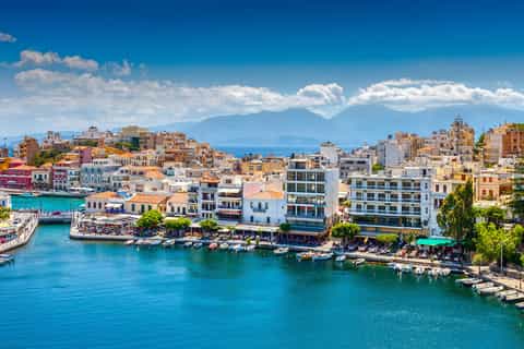 Agios Nikolaos town in Crete