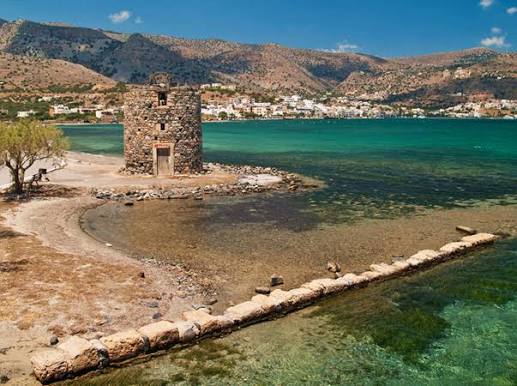 Elounda village and harbour in Crete